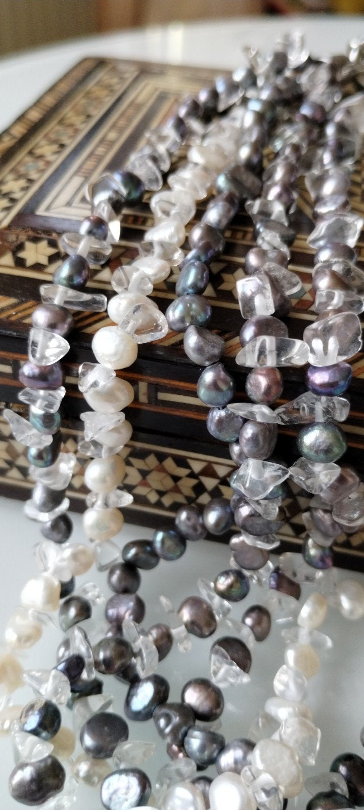 Parel ketting met armband, Ophalen of Verzenden, Zo goed als nieuw, Overige materialen