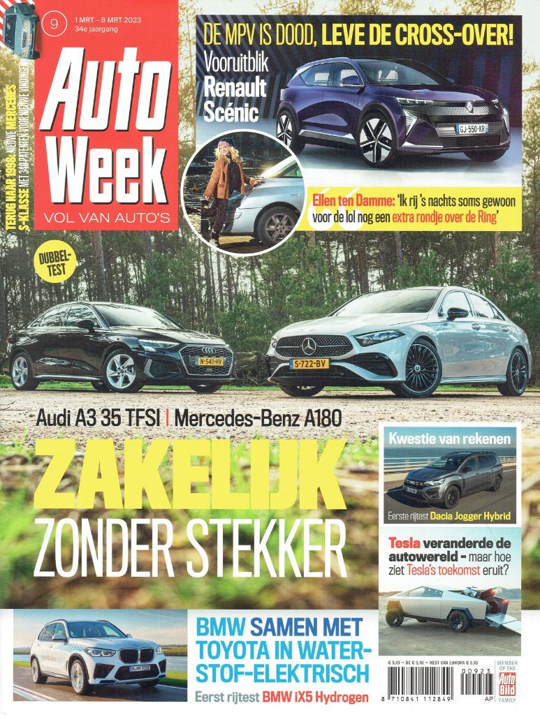 Autoweek 2023 nr. 9 (o.a. Audi A3 & Mercedes A180 Limousine), Verzenden, Gelezen, Algemeen