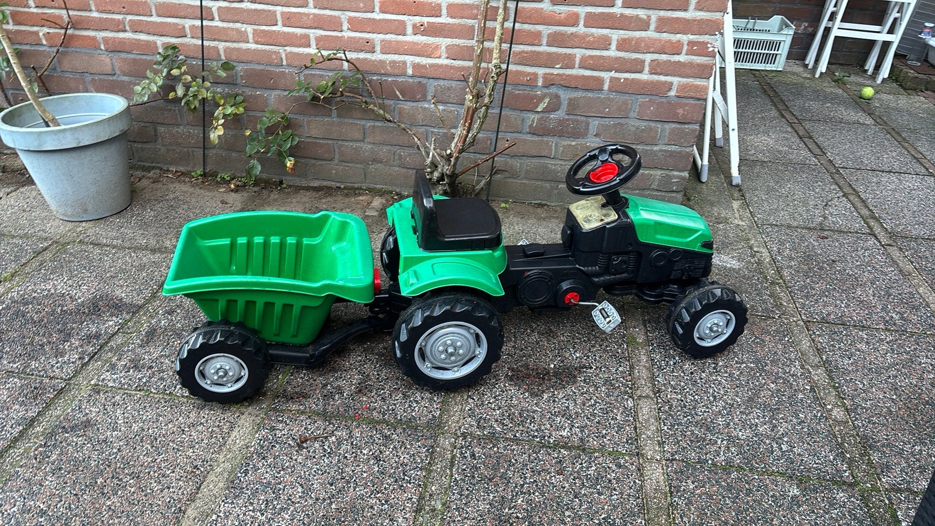 Tractor voor kinderen met aan hanger, Ophalen, Gebruikt
