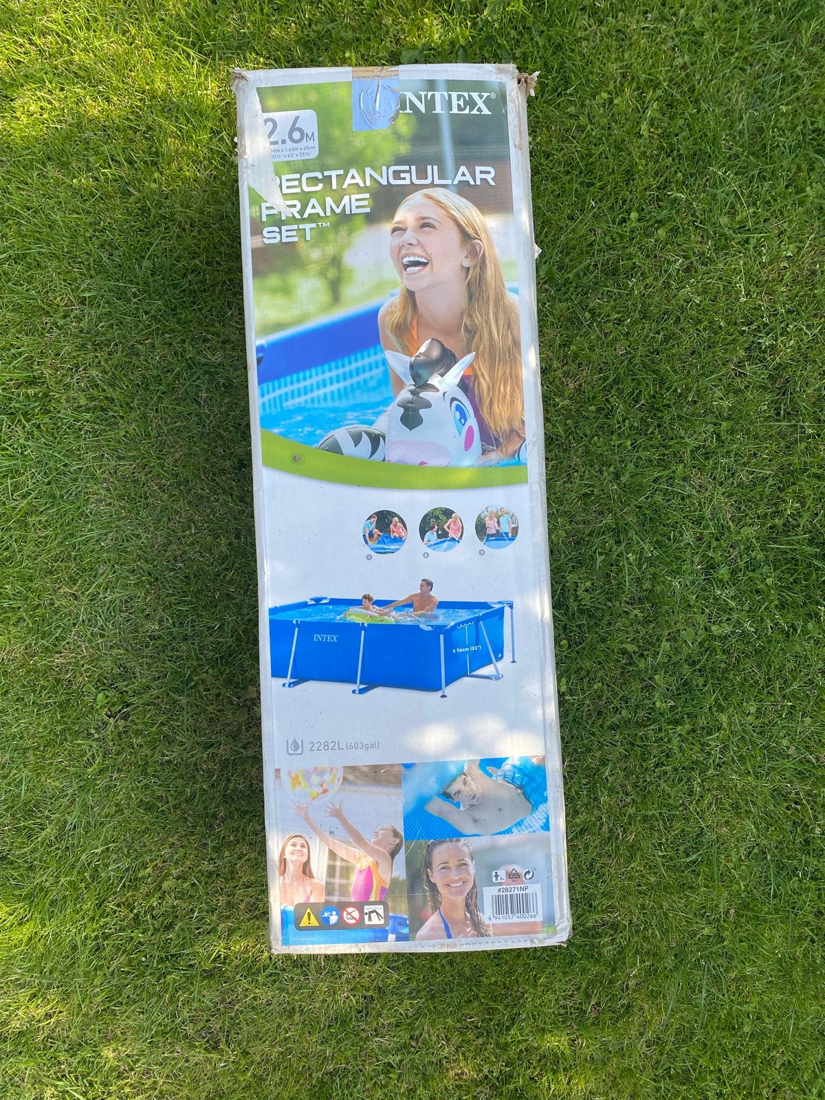 Intex Rectangular Frame Zwembad 2.60m x 1.60m x 65cm, Ophalen, Gebruikt, Opzetzwembad, 200 tot 400 cm