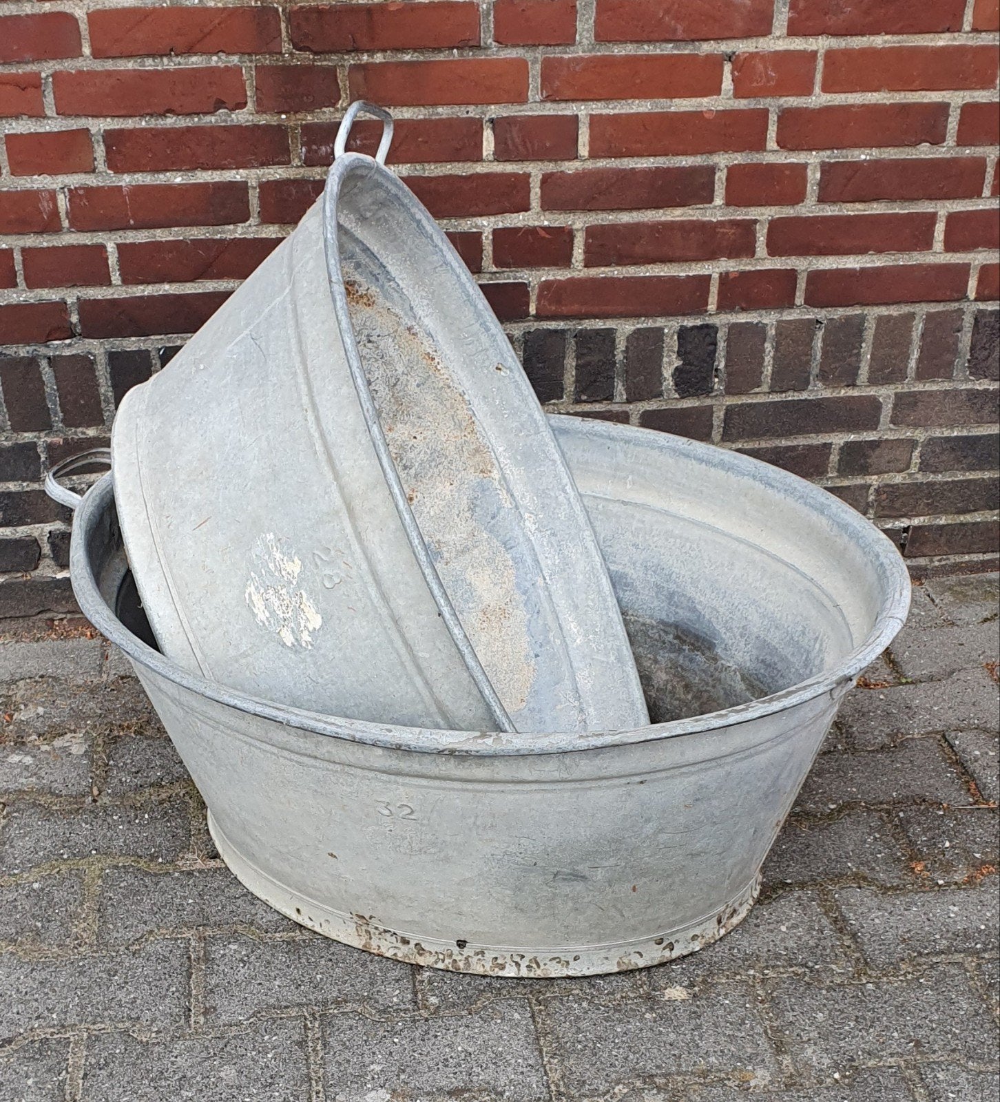Zinken teil maat 32, Tuin en Terras, Ophalen, Gebruikt, Metaal, 30 tot 60 cm