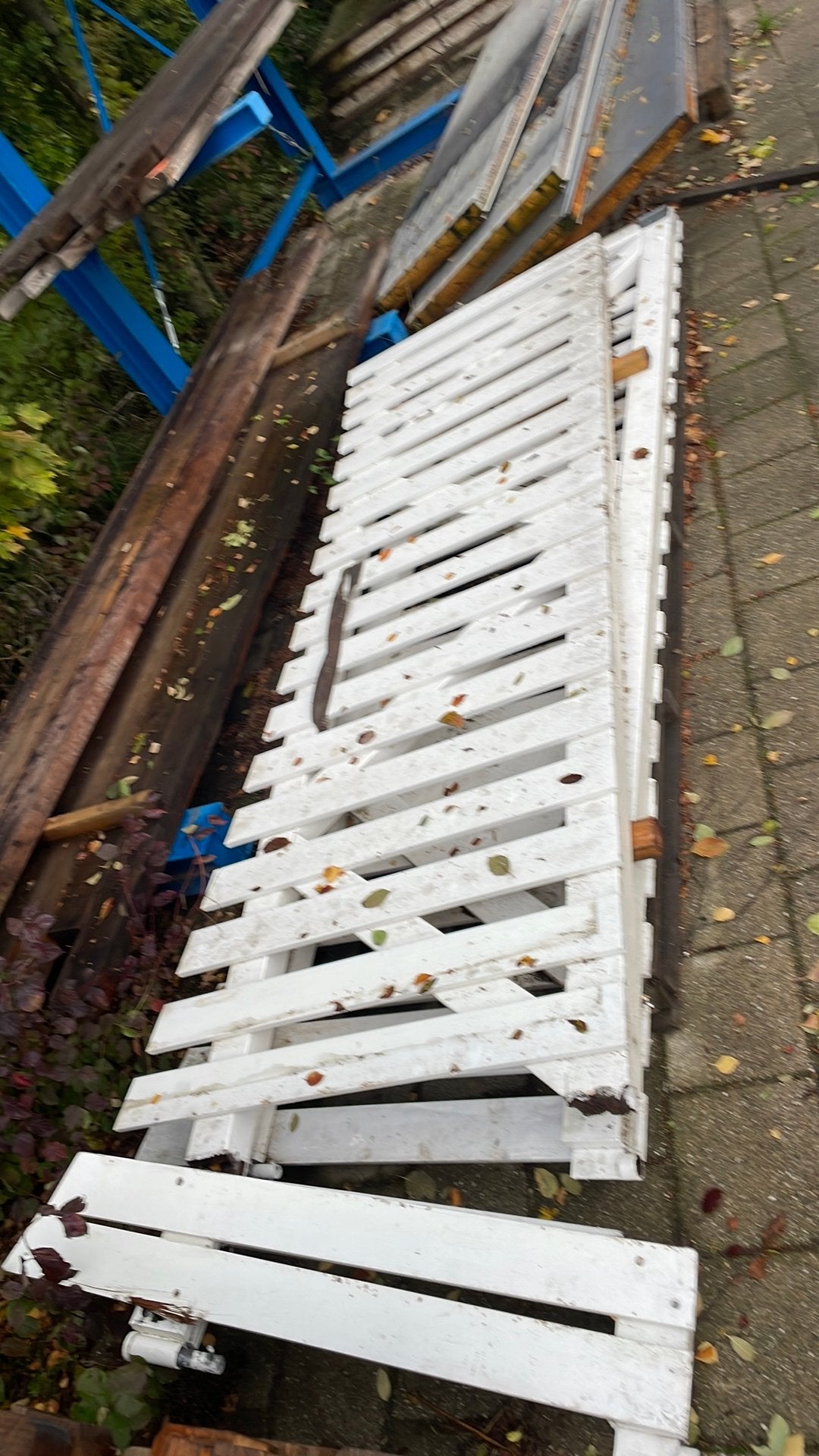 Houten toegangspoort, Ophalen, Gebruikt, 150 tot 200 cm, Hout