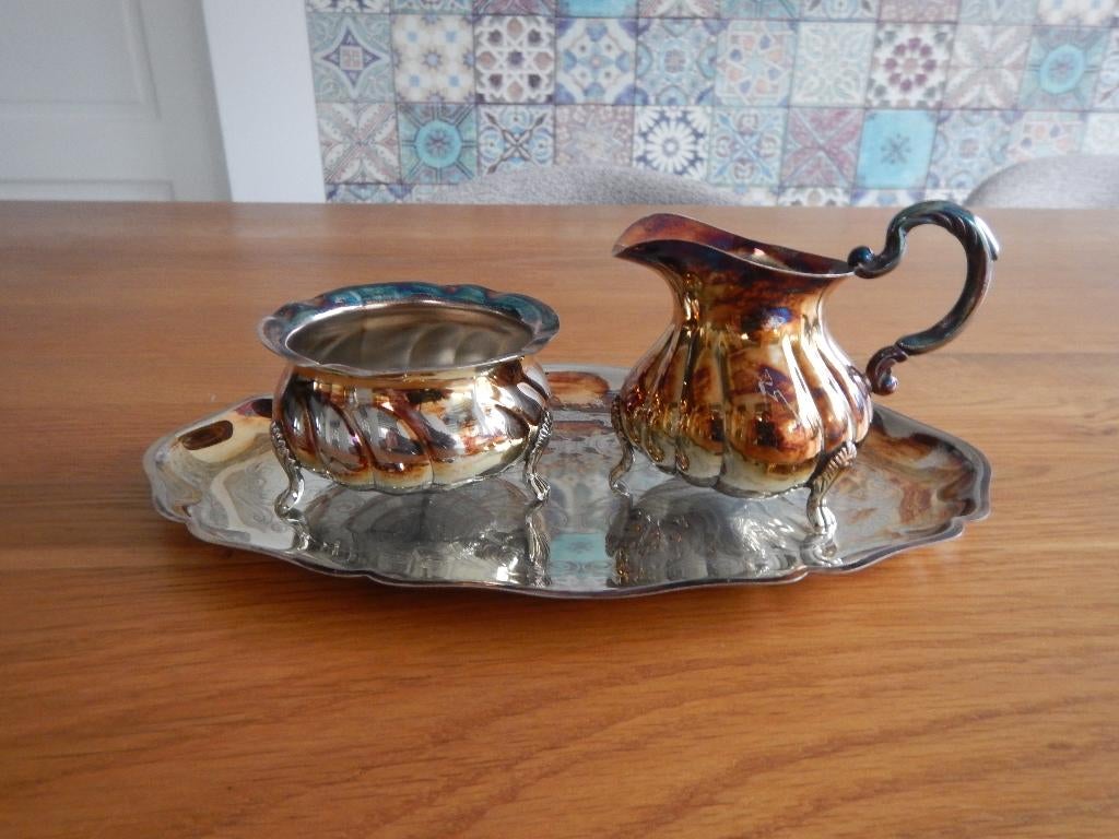 Roomstel Klassiek Model Verzilverd, Ophalen of Verzenden, Zilver