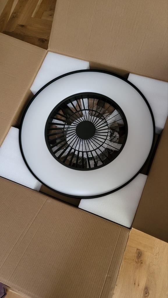 LED Plafondventilator met Afstandsbediening - Nieuw 60cm, Witgoed en Apparatuur, Ventilatoren, Nieuw, Plafondventilator, Ophalen of Verzenden