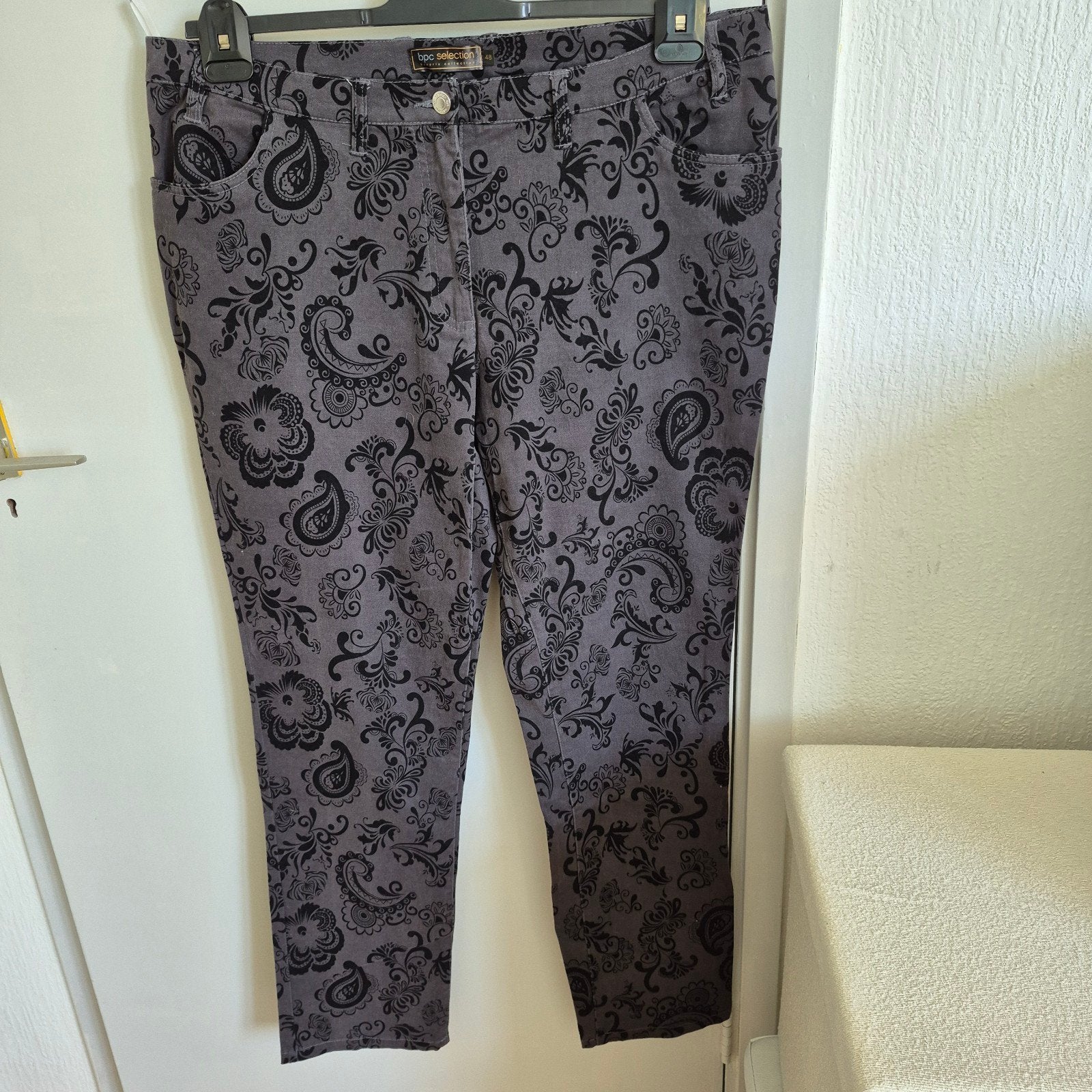 Nieuwe Dames Broek Zwart/Grijs Maat 48 Bonprix, Kleding | Dames, Broeken en Pantalons, Bonprix, Maat 46/48 (XL) of groter, Nieuw