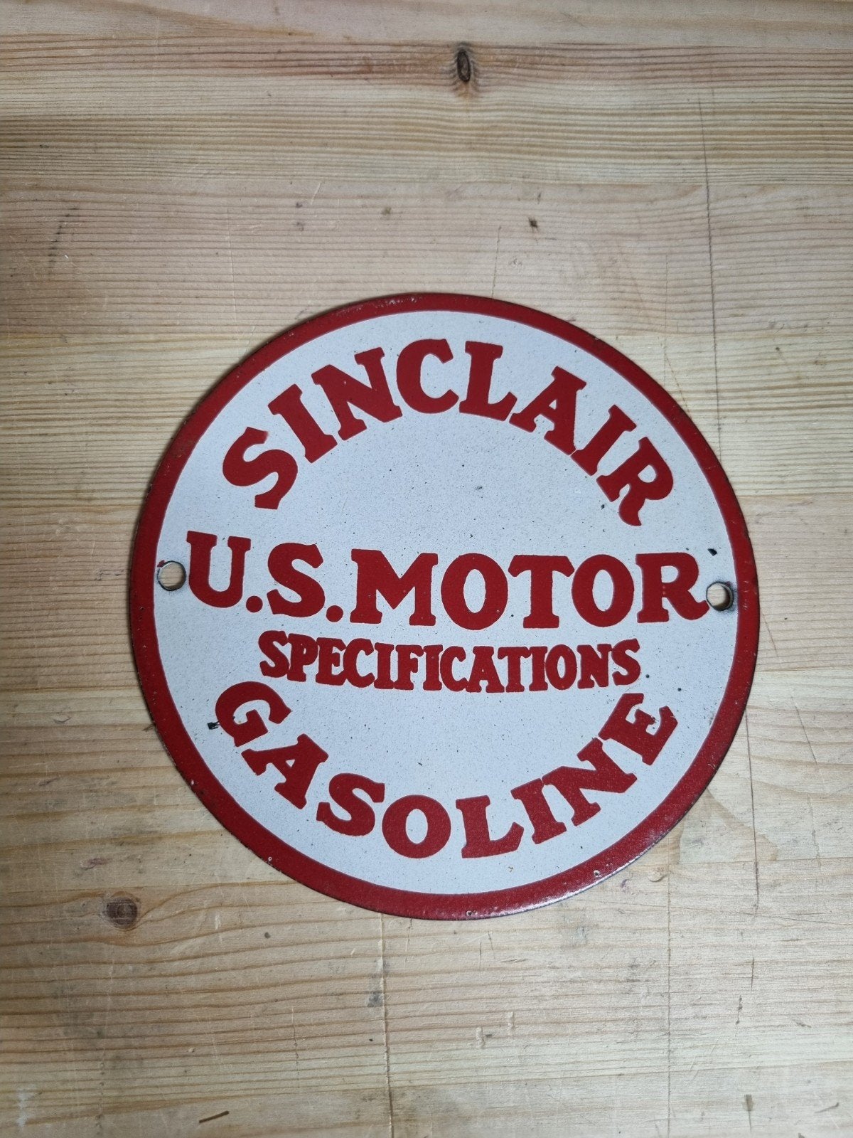 Vintage Sinclair U.S. Motor Gasoline Emaille Bord, Antiek en Kunst, Ophalen of Verzenden