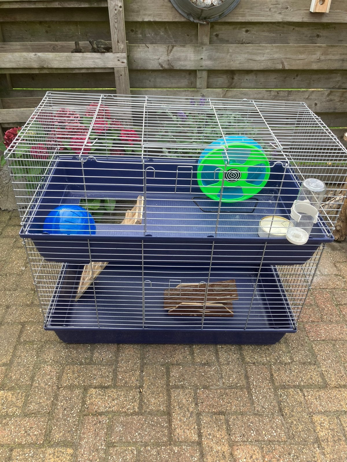 1 dubbele knaagdierkooi SAVIC.100cmlang,55cm breed,90cmhoog., Dieren en Toebehoren, Ophalen, Kooi, Gebruikt, 60 tot 90 cm
