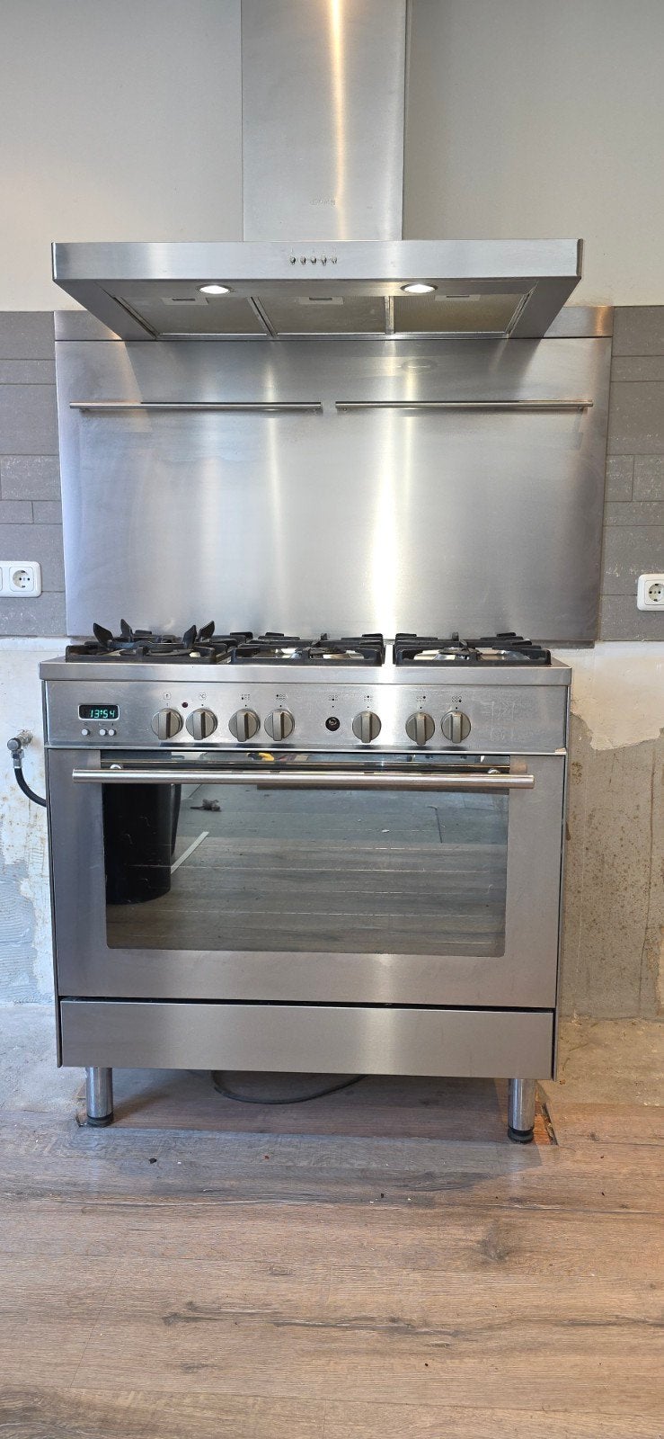 M-System PRF 961 IX RVS gasfornuis met elektrische oven, Witgoed en Apparatuur, Ophalen