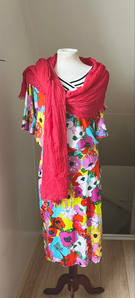 Marc Cain Rok shirt Bloem Rood Crème Maat 40/42, Maat 42/44 (L), Ophalen of Verzenden, Gedragen, Rood