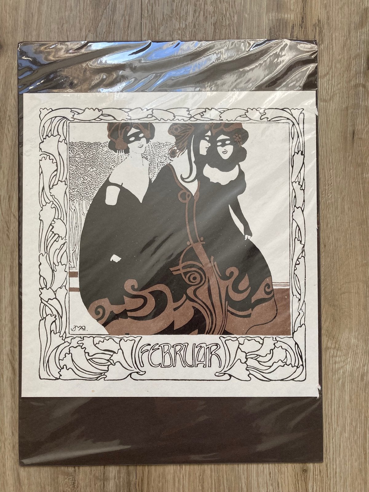 Art-deco / art nouveau prent, Ophalen of Verzenden, Voor 1940, Zo goed als nieuw