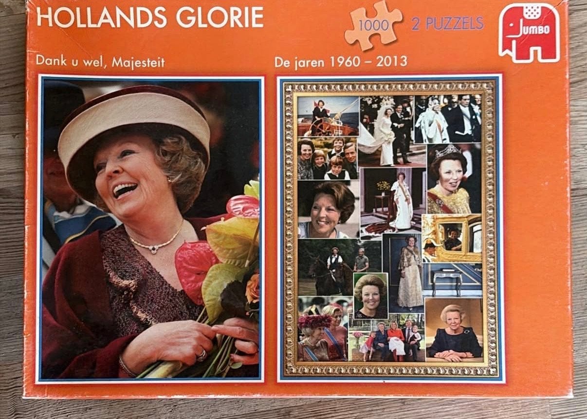 Jumbo Hollands Glorie: 2 Legpuzzels Koningin Beatrix (1000 s, Ophalen, 500 t/m 1500 stukjes, Gebruikt, Legpuzzel