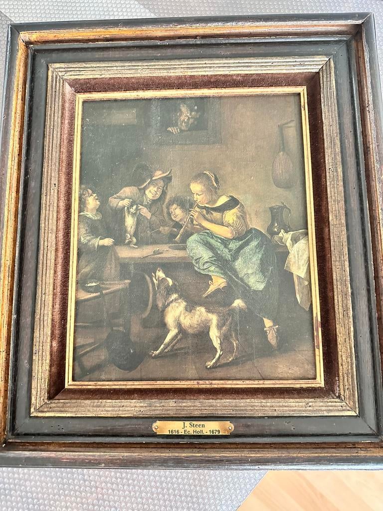 Schilderij Jan Steen Ec Hoff 1616- 1679, Antiek en Kunst, Kunst | Schilderijen | Klassiek, Ophalen of Verzenden