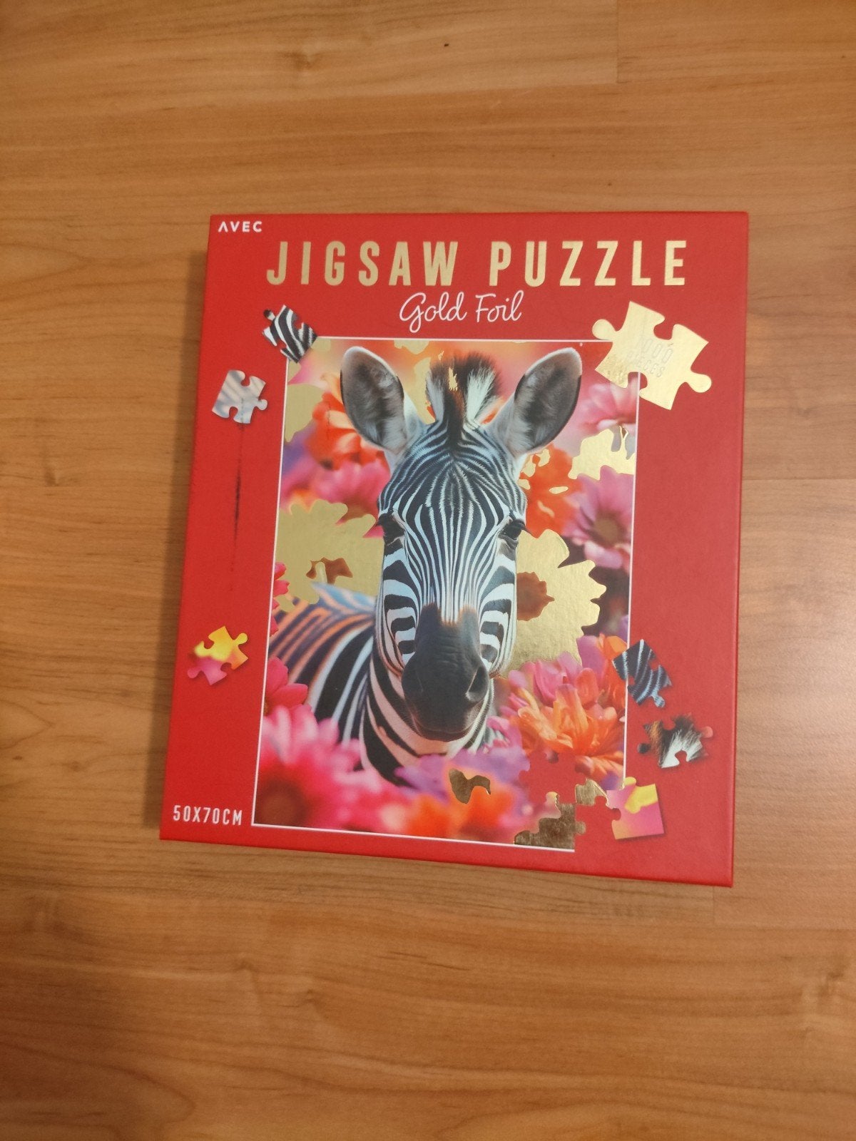 Jigsaw goldfoil 1000 st, Ophalen of Verzenden, 500 t/m 1500 stukjes, Gebruikt, Legpuzzel