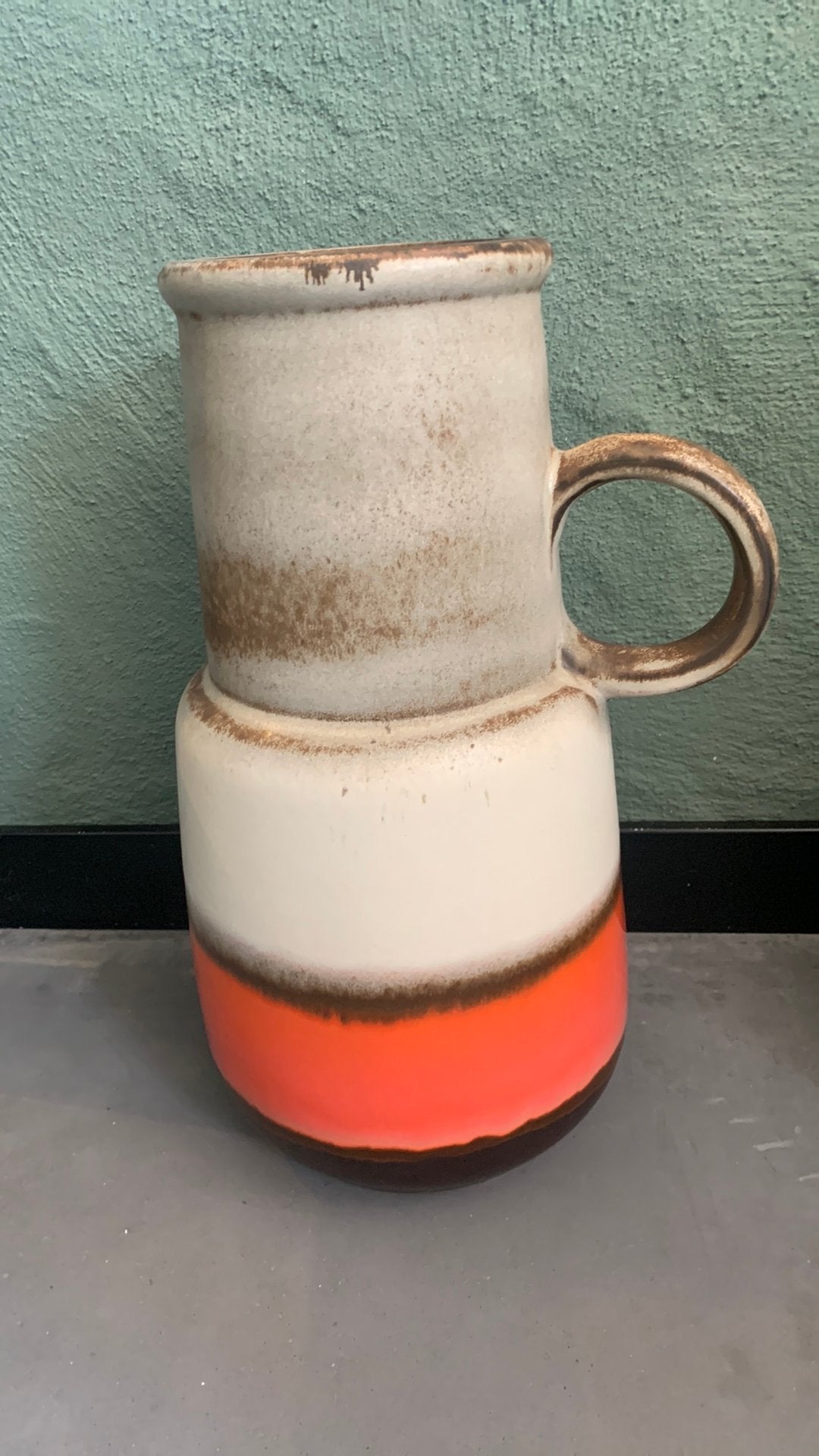 Hkliving hk living grondvaas XL, Ophalen, 50 tot 75 cm, Aardewerk of Porselein, Oranje