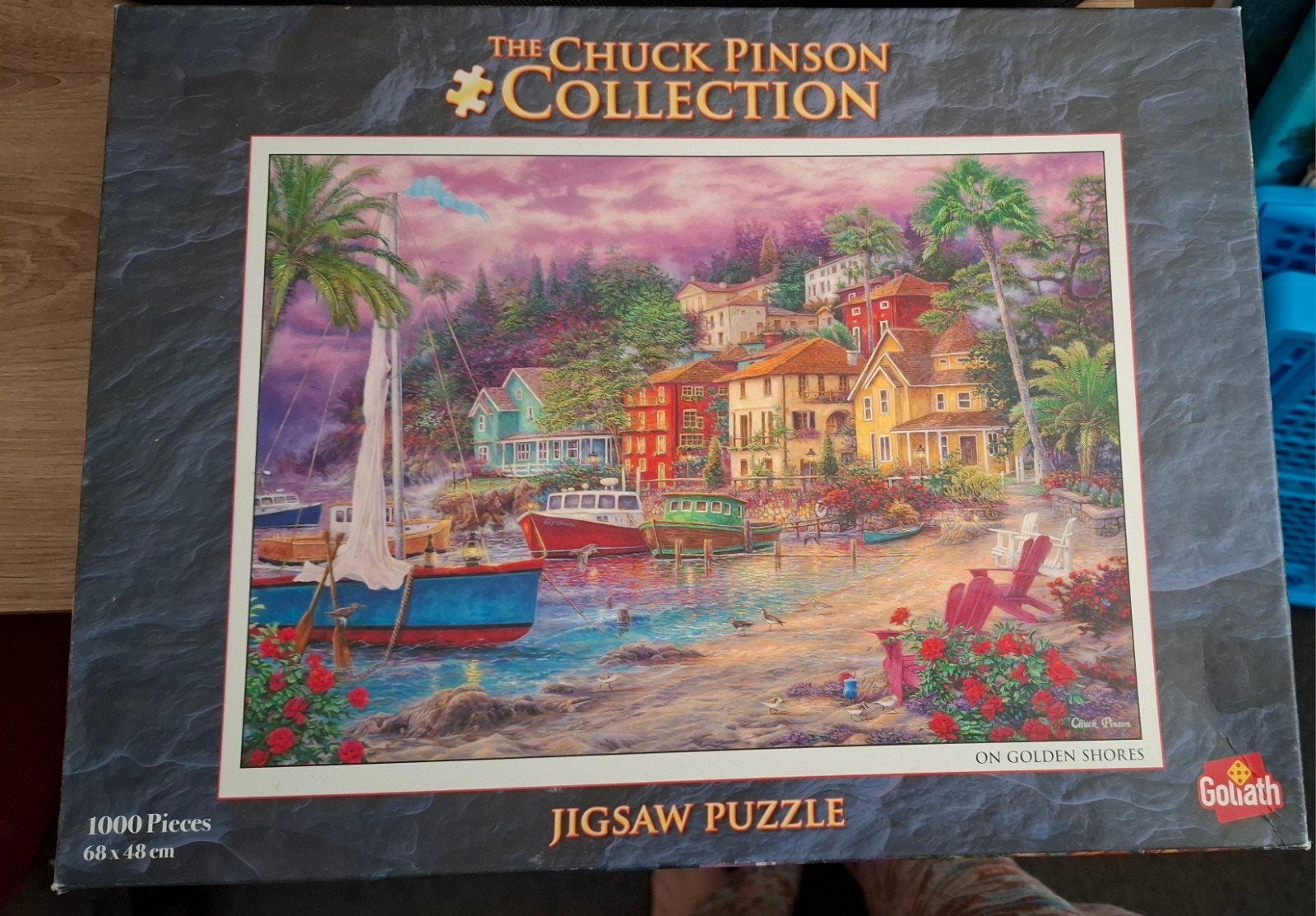 Legpuzzel Chuck Pinson Collection - On Golden Shores, Hobby en Vrije tijd, Ophalen of Verzenden, 500 t/m 1500 stukjes, Gebruikt