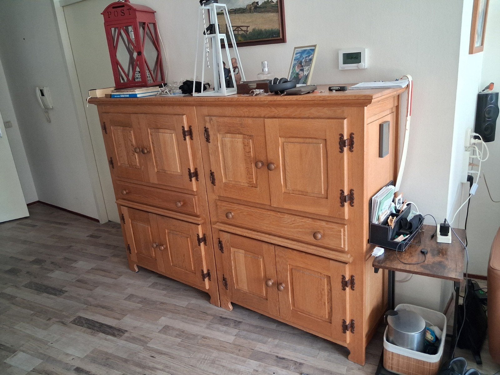 gratis grote kast, Ophalen, Gebruikt, Met lade(s), Eikenhout