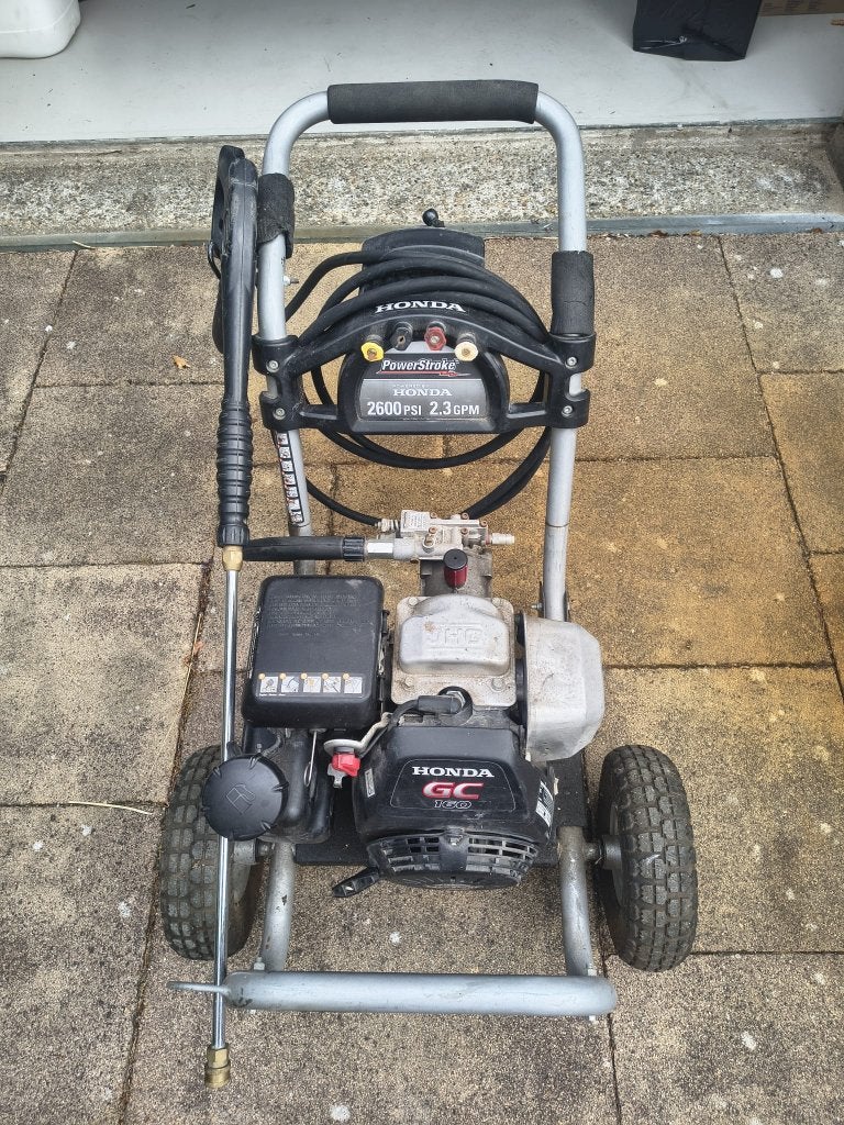 PowerStroke benzine hogedrukreiniger 180 bar 9 ltr/min, Tuin en Terras, Hogedrukreinigers, Ophalen, Zo goed als nieuw, Benzine