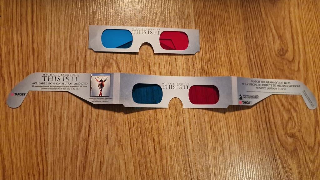 Michael Jackson This Is It 3D bril - Target promotie, Ophalen of Verzenden