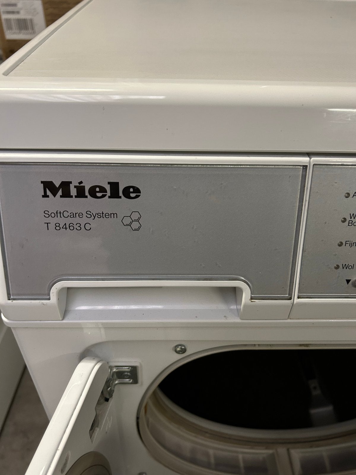 Miele Was- en Droogcombinatie: W5445 WPS & T8463 C, Witgoed en Apparatuur, Wasmachines, Ophalen, Gebruikt, Voorlader, Wolwasprogramma