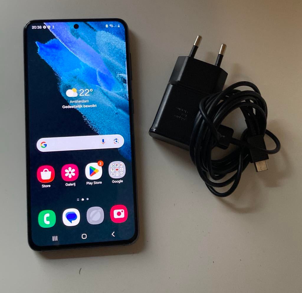 Samsung Galaxy S21 5G- 128 gb Dual-sim, Telecommunicatie, Mobiele telefoons | Samsung, Ophalen, Zwart, Zo goed als nieuw, 128 GB