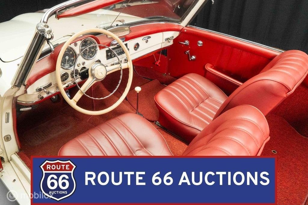 Mercedes-Benz 190 SL | 1959 | Route 66 Auctions, Auto's, Oldtimers, Overige carrosserieën, Zwart, Mercedes-Benz, Bedrijf