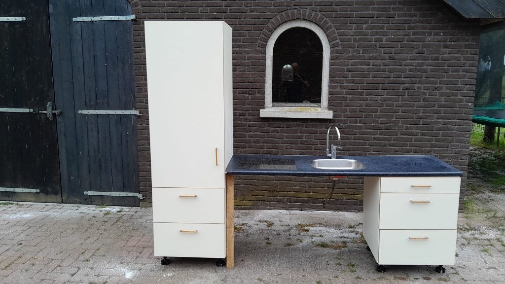 Mooi Keukenblok, Ophalen, Gebruikt, Enkelwandige keuken, Kunststof
