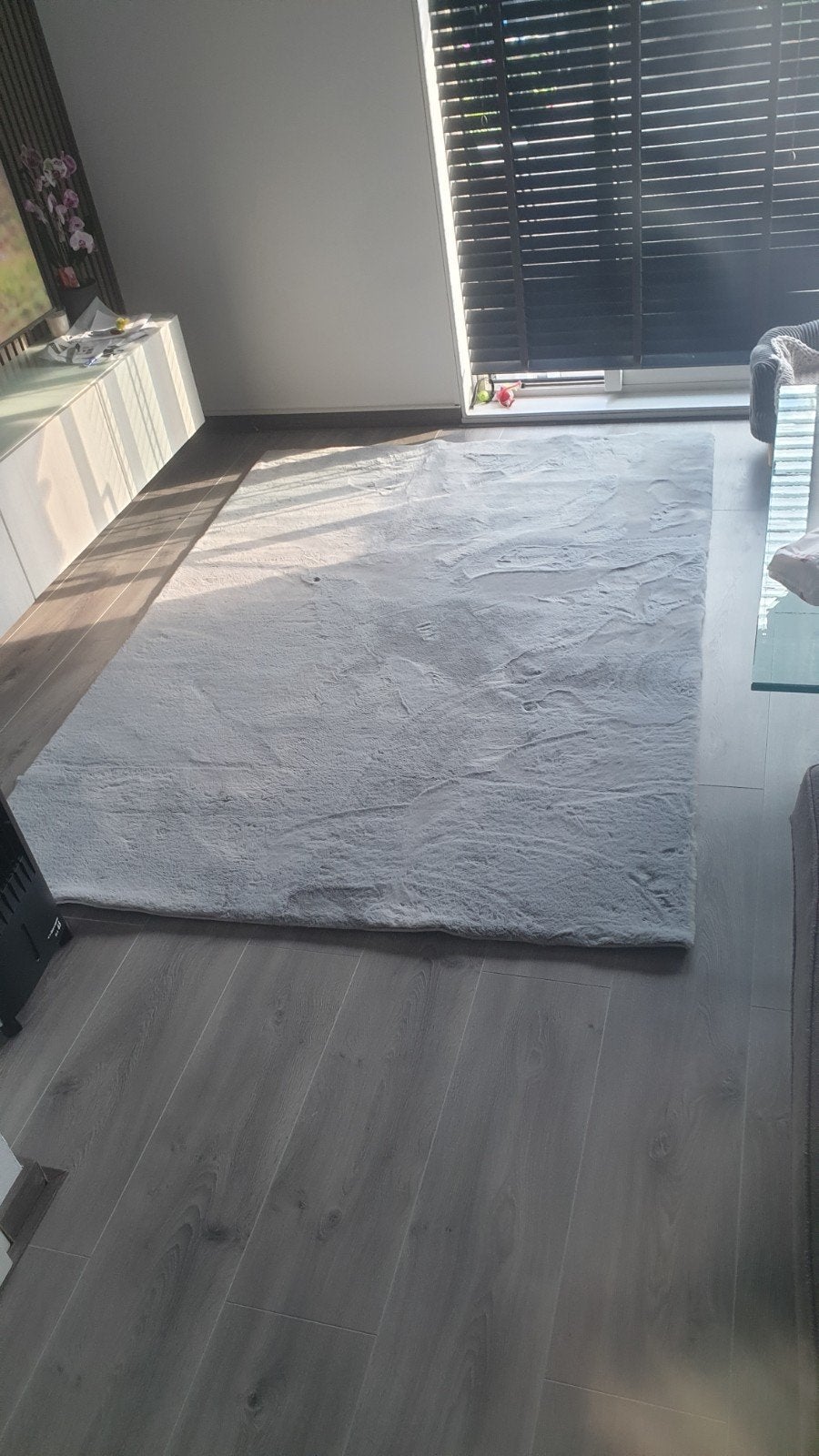 zachde  grijze vloerkleed Nieuw, Ophalen of Verzenden, Metaal of IJzer, Minder dan 100 cm, Klemhekje