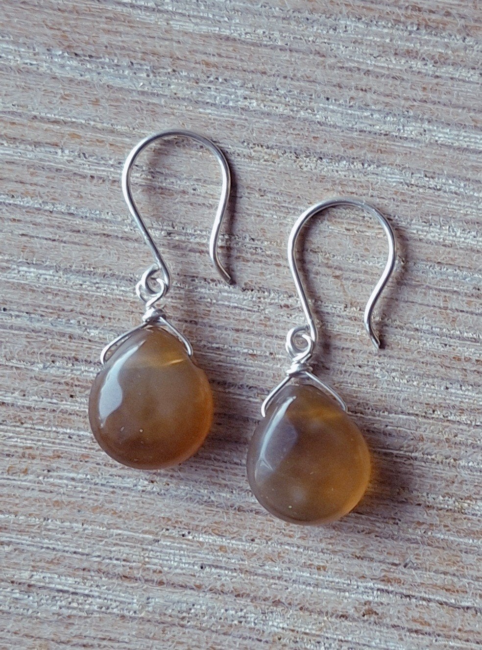 handgemaakte oorbellen echt zilver en agaat, Hangers, Overige kleuren, Verzenden, Nieuw