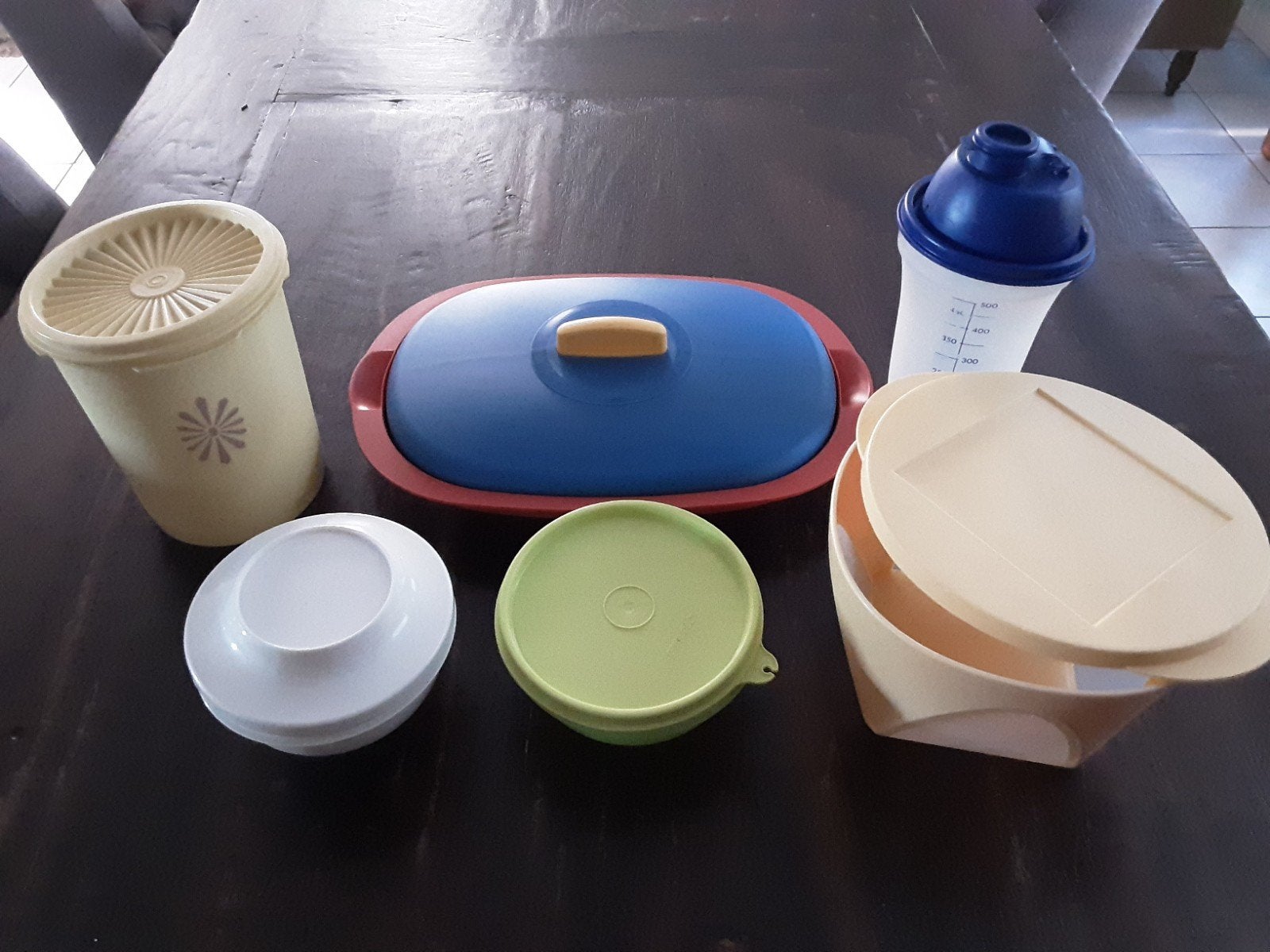 6 tupperware bakjes heel netjes, Ophalen of Verzenden, Zo goed als nieuw, Bak of Kom