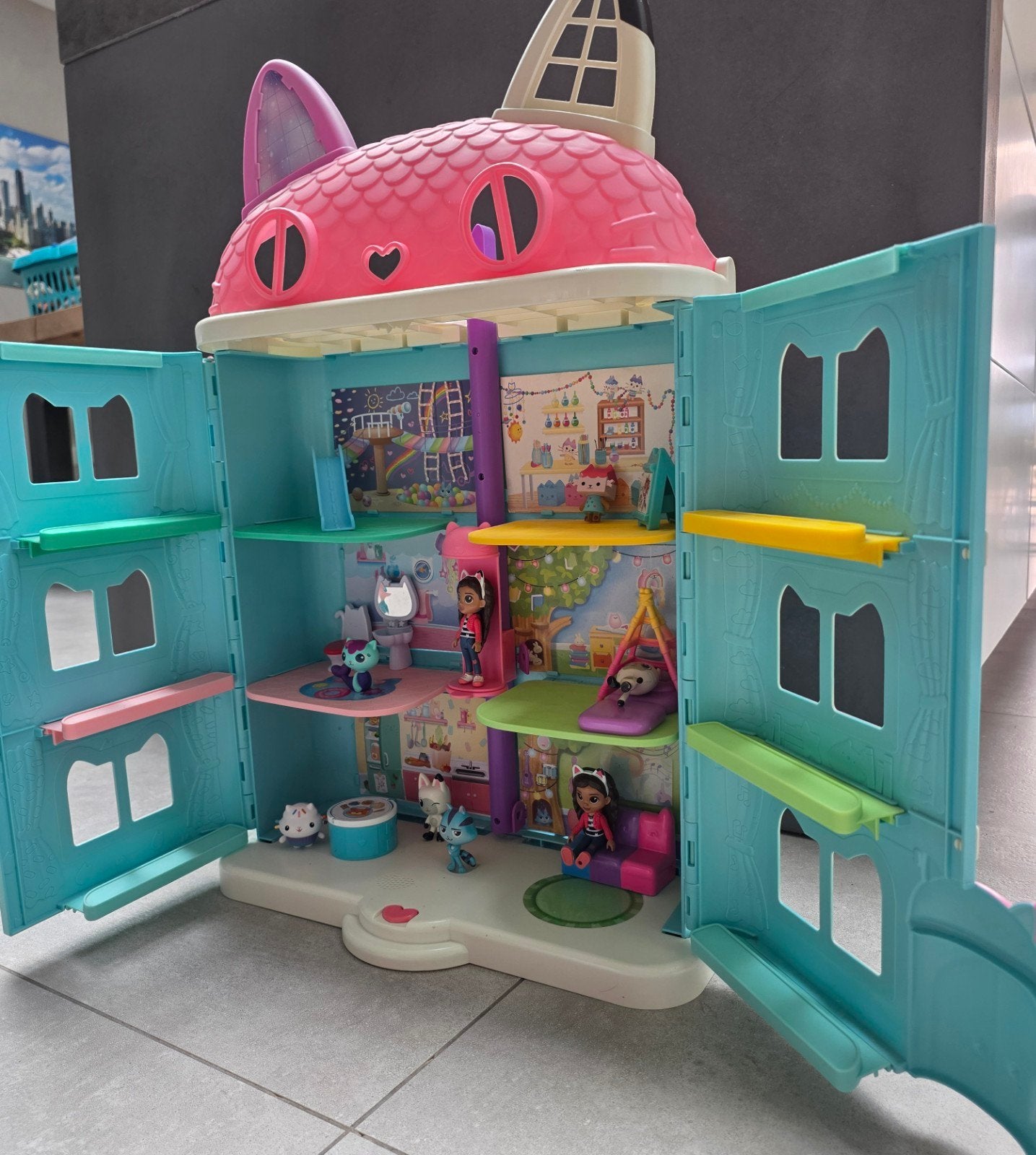 Gabby's Poppenhuis (Compleet met accessoires - geluid defect, Ophalen, Gebruikt, Poppenhuis