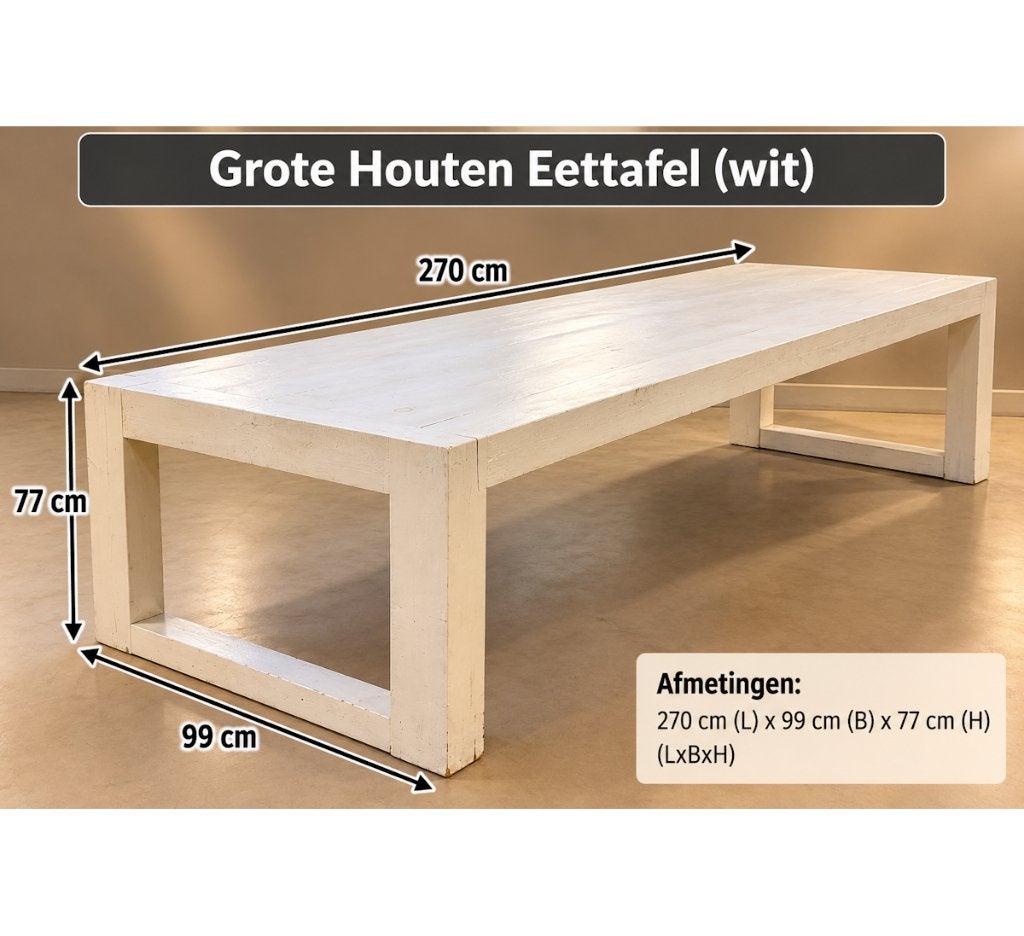 Foto 6 van Complete XL Eetkamerset: Tafel, Bank, Buffetkast & 4 Stoelen