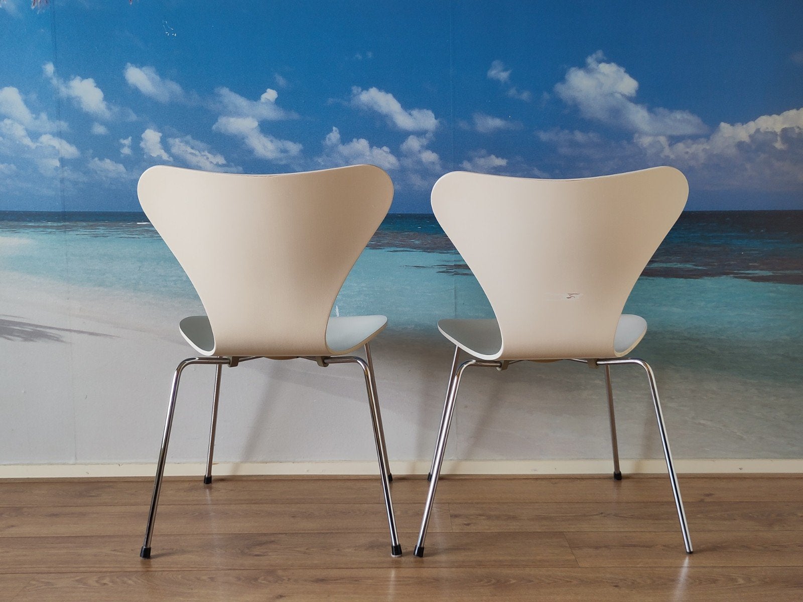 2x vintage eetkamerstoel 3107 stoel Fritz Hansen FH Jacobsen, Mid Century Modern Scandinavisch scandi Deens, Gebruikt, Twee, .