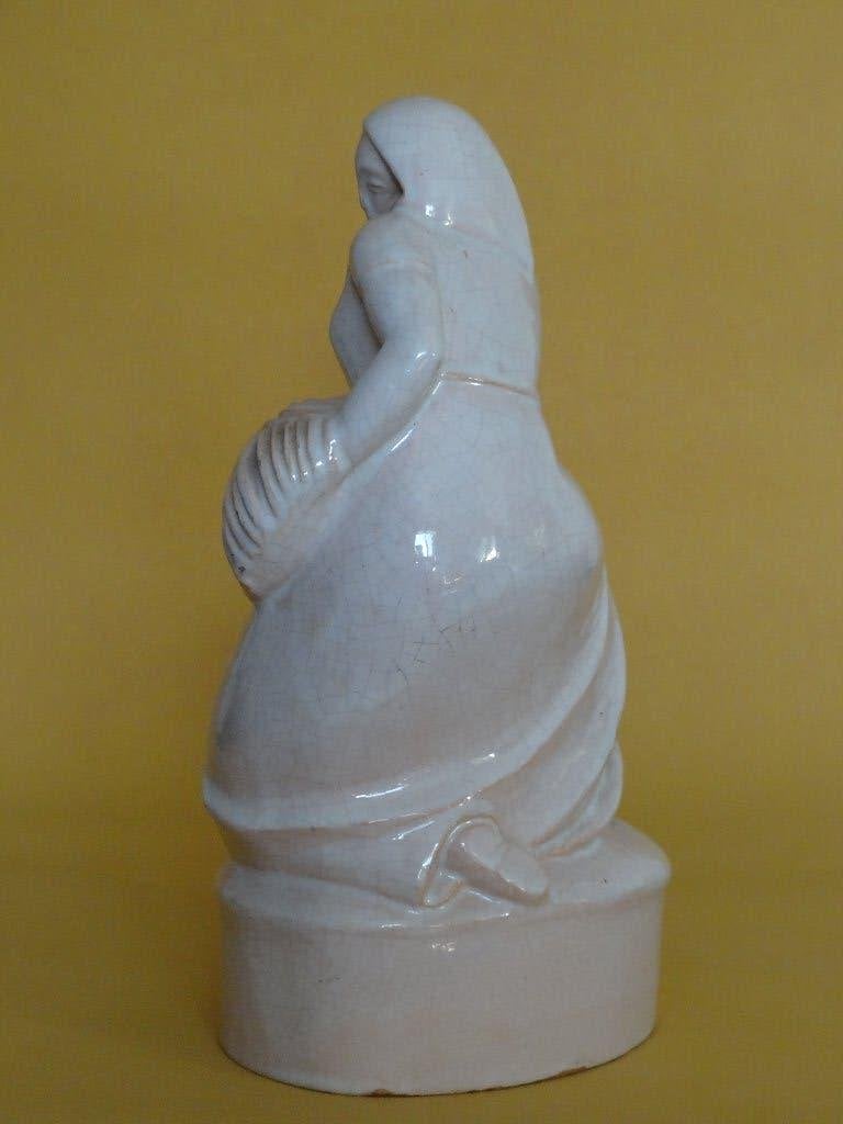 Russische boerin, Ernst Barlach ?, ca 1906, Verzenden, Geglazuurd, Art nouveau, 20 - 50 cm