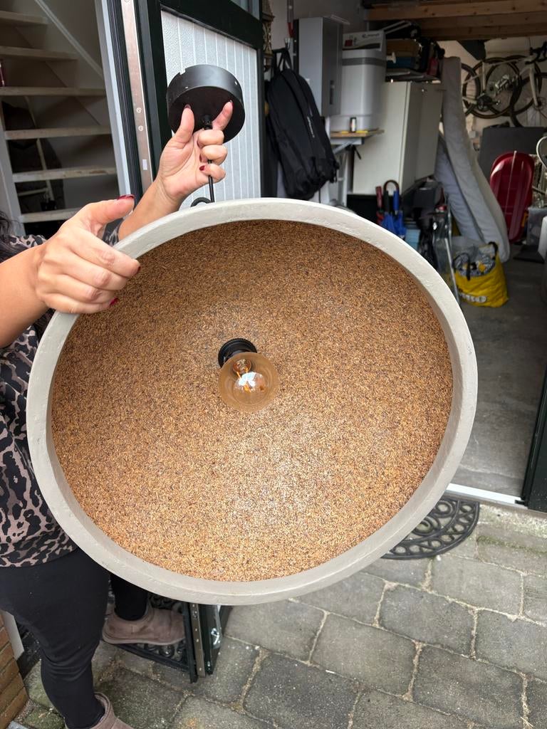 2 Eettafel lampen diameter 50cm, Ophalen, Zo goed als nieuw, Overige materialen, Minder dan 50 cm
