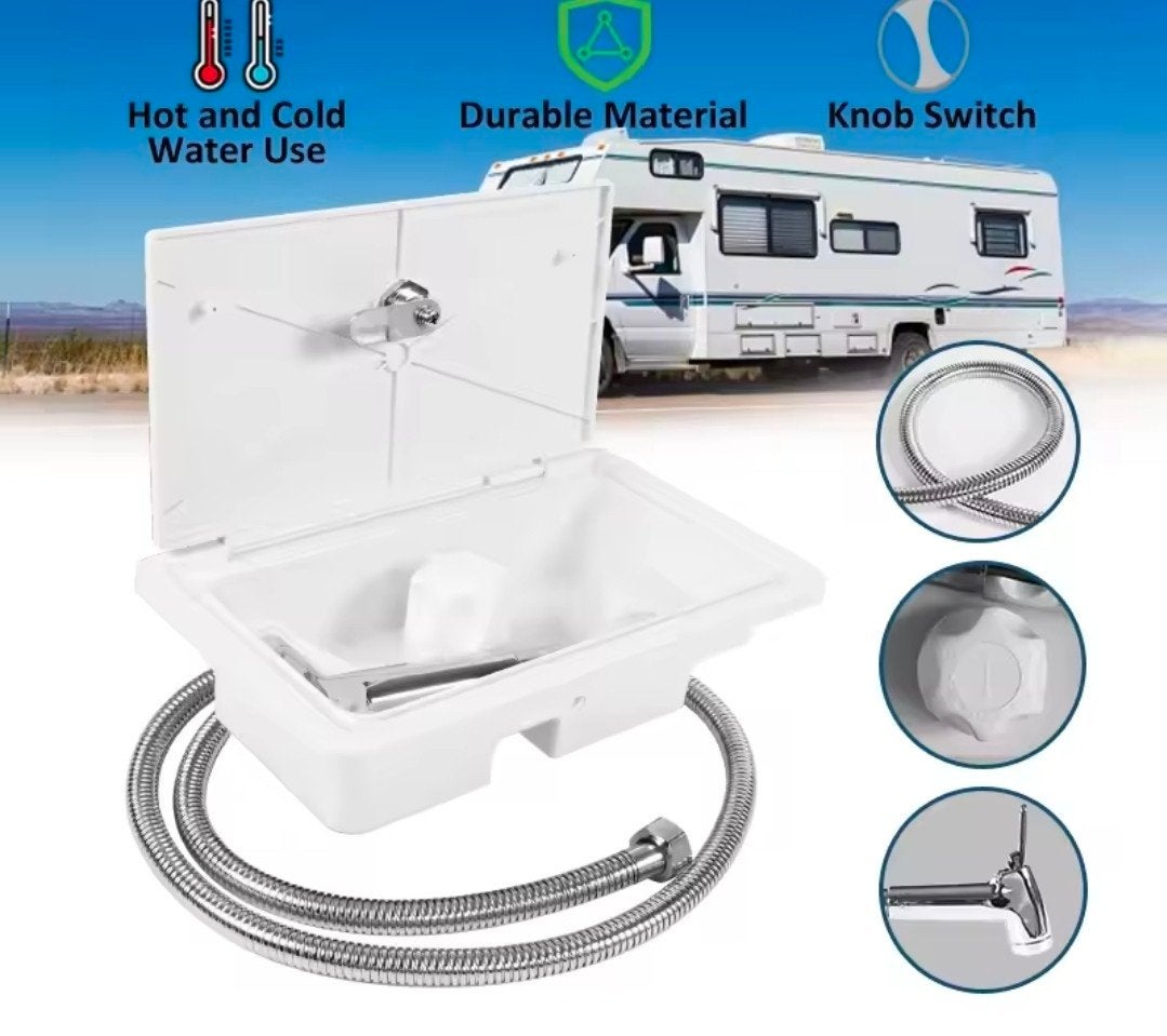 Camper Buitendouche Box met Warm en Koud Water NIEUW, Ophalen of Verzenden, Nieuw