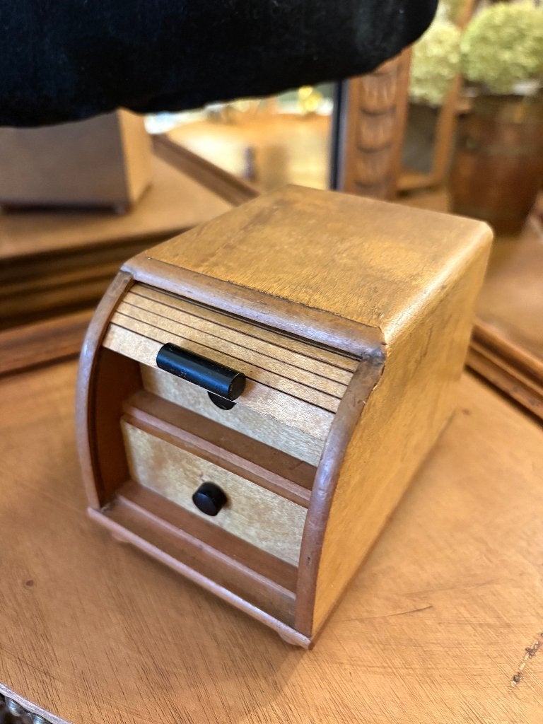 Antiek Miniatuur Rolluik Kastje., Ophalen of Verzenden
