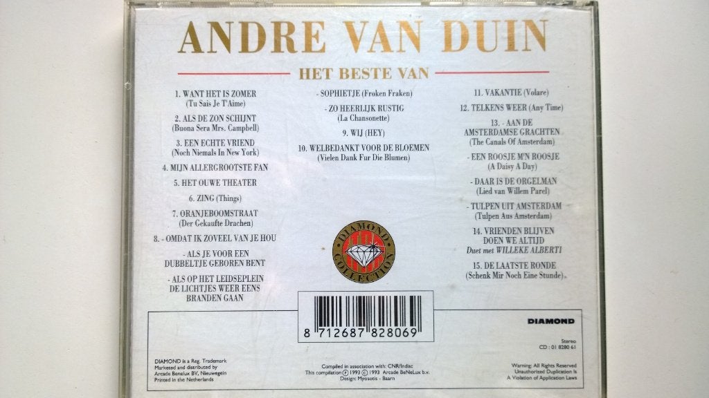 Andre van Duin - Het Beste Van Andre Van Duin, Ophalen of Verzenden, Zo goed als nieuw, Pop, Album
