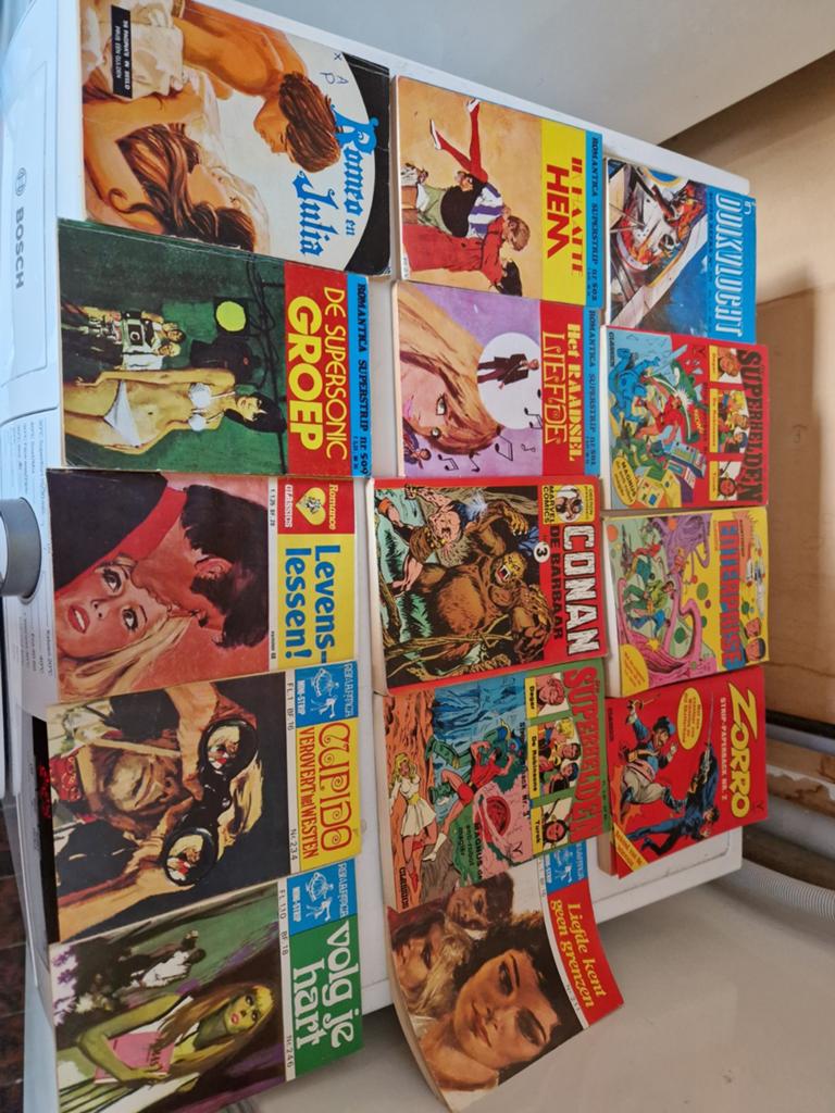 Diverse stripboeken en romans - Vintage collectie, Meerdere stripboeken, Ophalen of Verzenden, Gelezen, Diverse auteurs