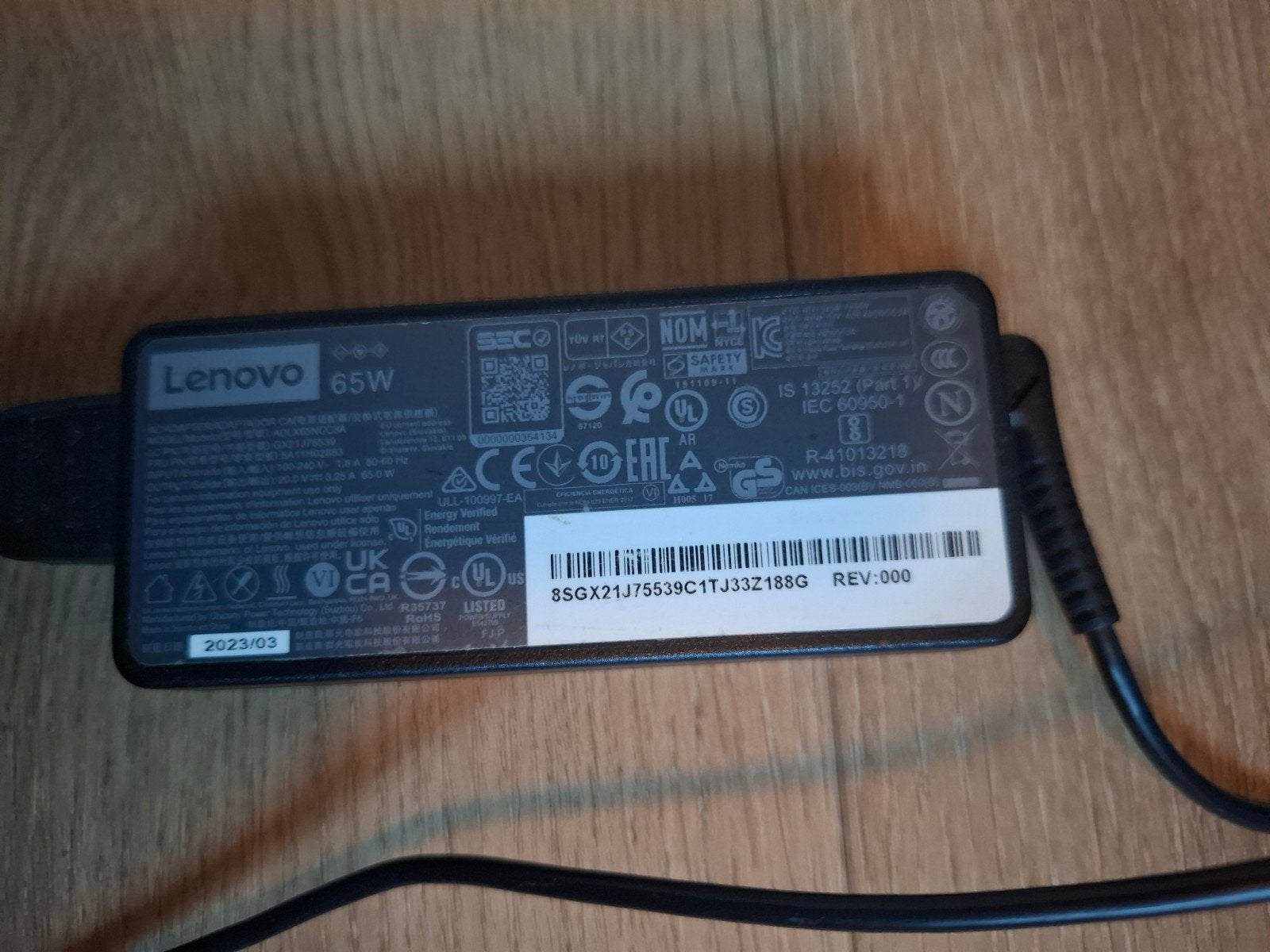 Lenovo 65W Laptop Oplader - Zo goed als nieuw, Computers en Software, Ophalen of Verzenden, Gebruikt, Lenovo