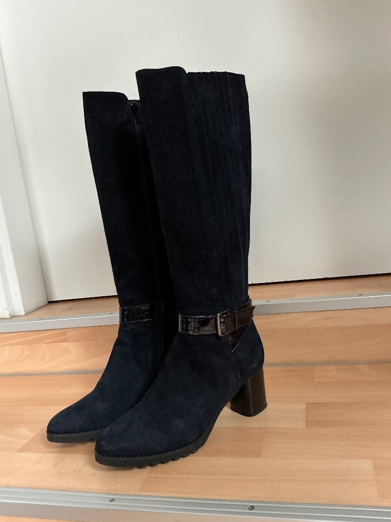 Lilian lange blauwe laarzen maat 39, Hoge laarzen, Blauw, Lilian, Ophalen of Verzenden