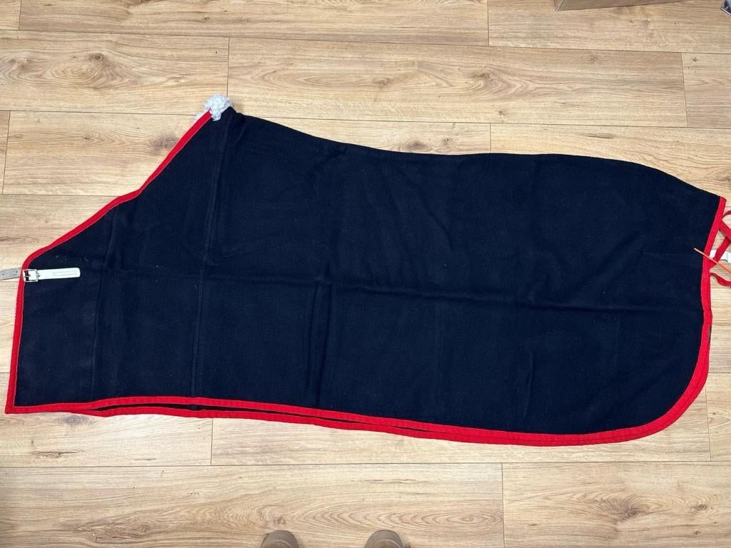 S&K wollen deken blauw 205, Gebruikt, Ophalen of Verzenden, Zwart, Wol