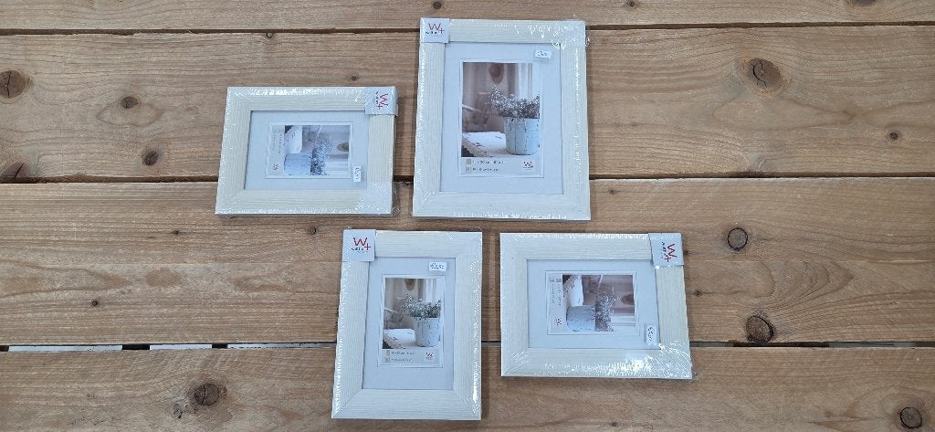 Fotolijst / Foto lijsten / Houten set - lijst Interieur wit, Audio, Tv en Foto, Fotografie | Fotolijsten, Nieuw, Standaard fotolijst
