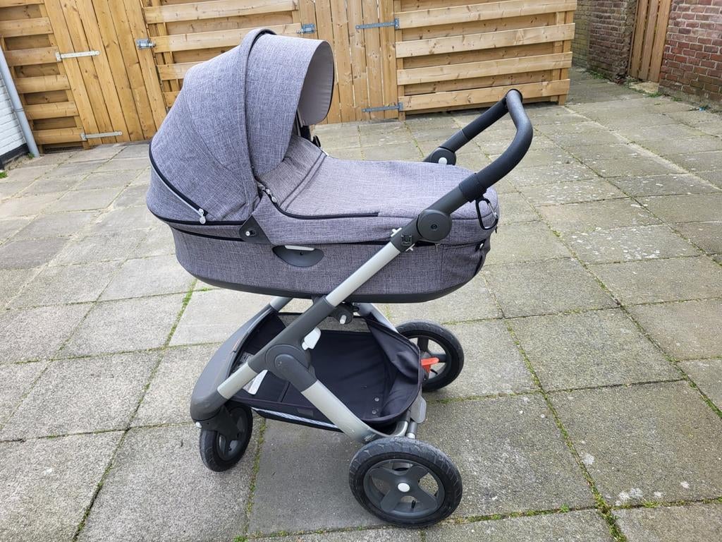 Stokke Trailz kinderwagen met reiswieg, Combiwagen, Ophalen, Overige merken, Verstelbare duwstang