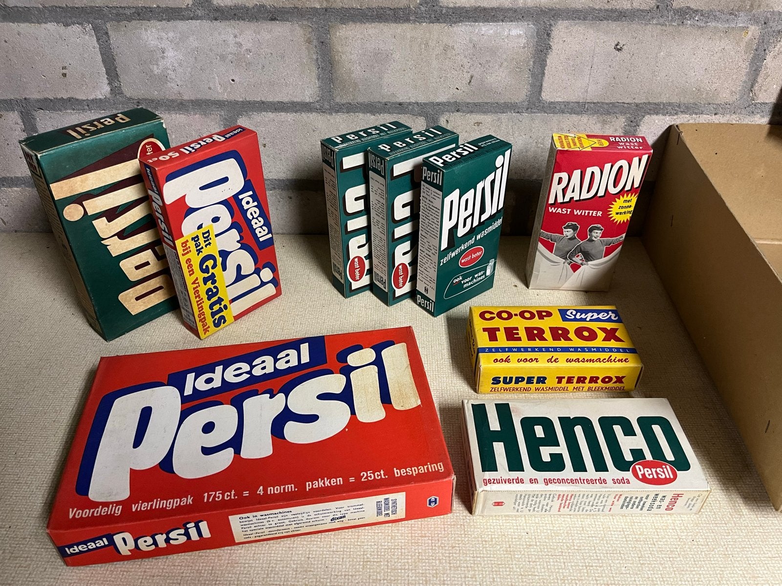 Vintage Waspoeder Verpakkingen - Persil, Radion, Terrox, Hen, Ophalen of Verzenden, Gebruikt