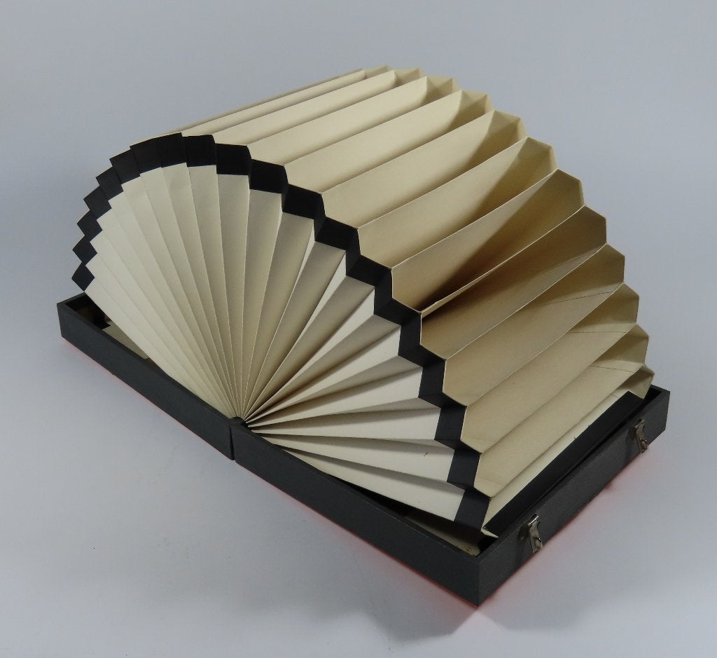 Vintage accordeon LP koffer met sleutels - Oranje/Zwart, Cd's en Dvd's, Vinyl | Overige Vinyl, Ophalen of Verzenden, Gebruikt