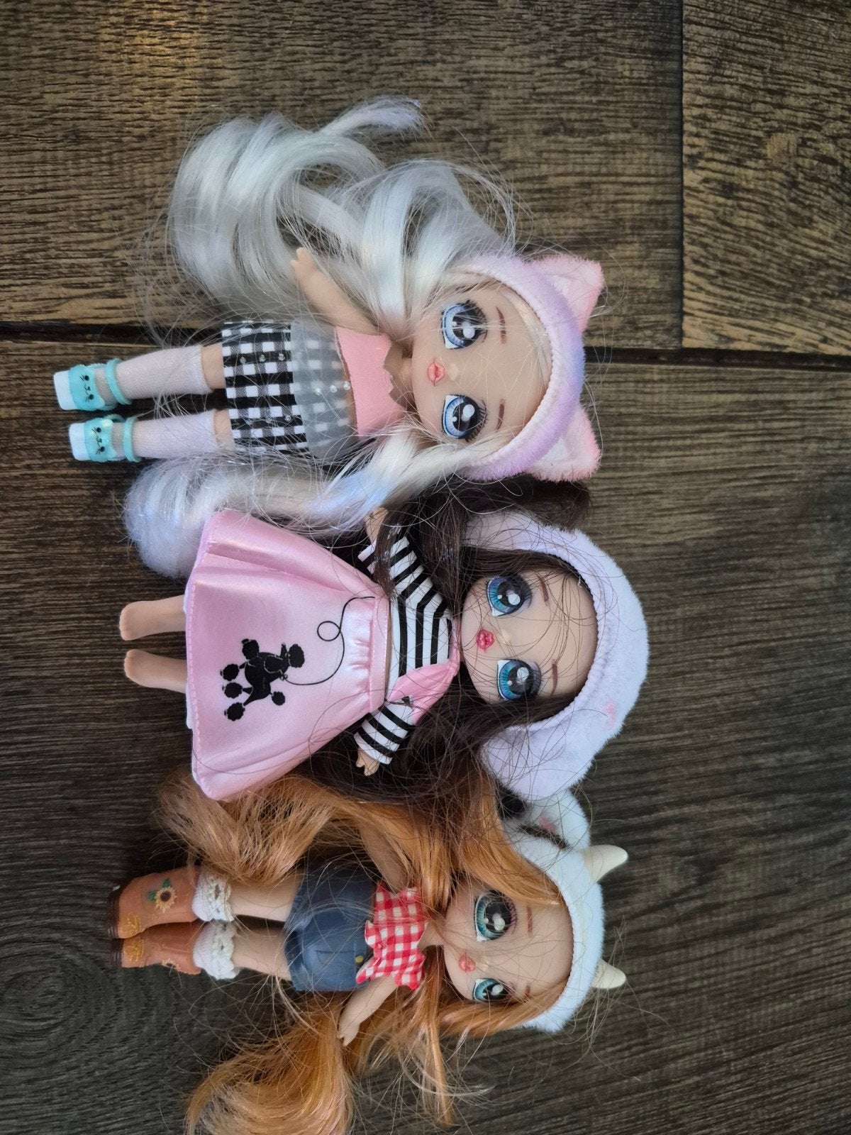 mini nanana suprise 3 poppjes, Ophalen of Verzenden, Zo goed als nieuw, Overige typen