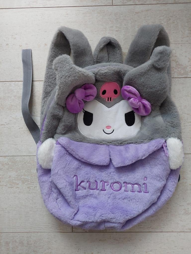 Nieuw! Mooie zachte knuffelige Sanrio Kuromi rugzak rugtas, Ophalen of Verzenden, Nieuw