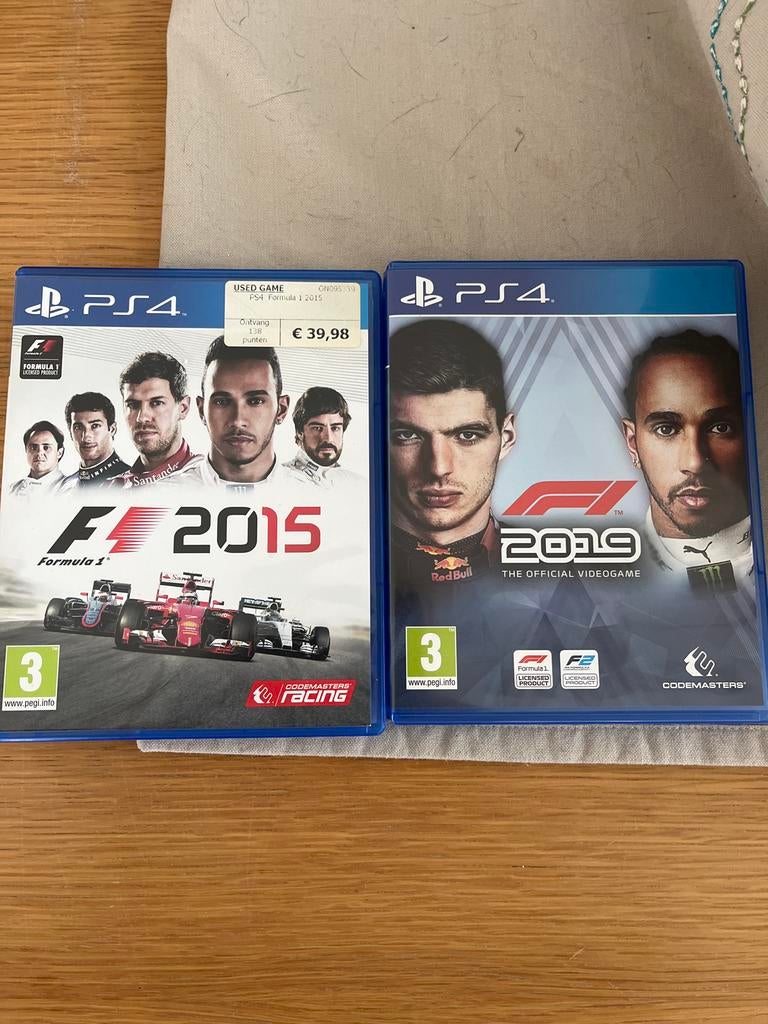 F1 2015 en F1 2019 PS4 games € 8,00 voor deze twee spellen, Gebruikt, 1 speler, Racen en Vliegen, Ophalen of Verzenden