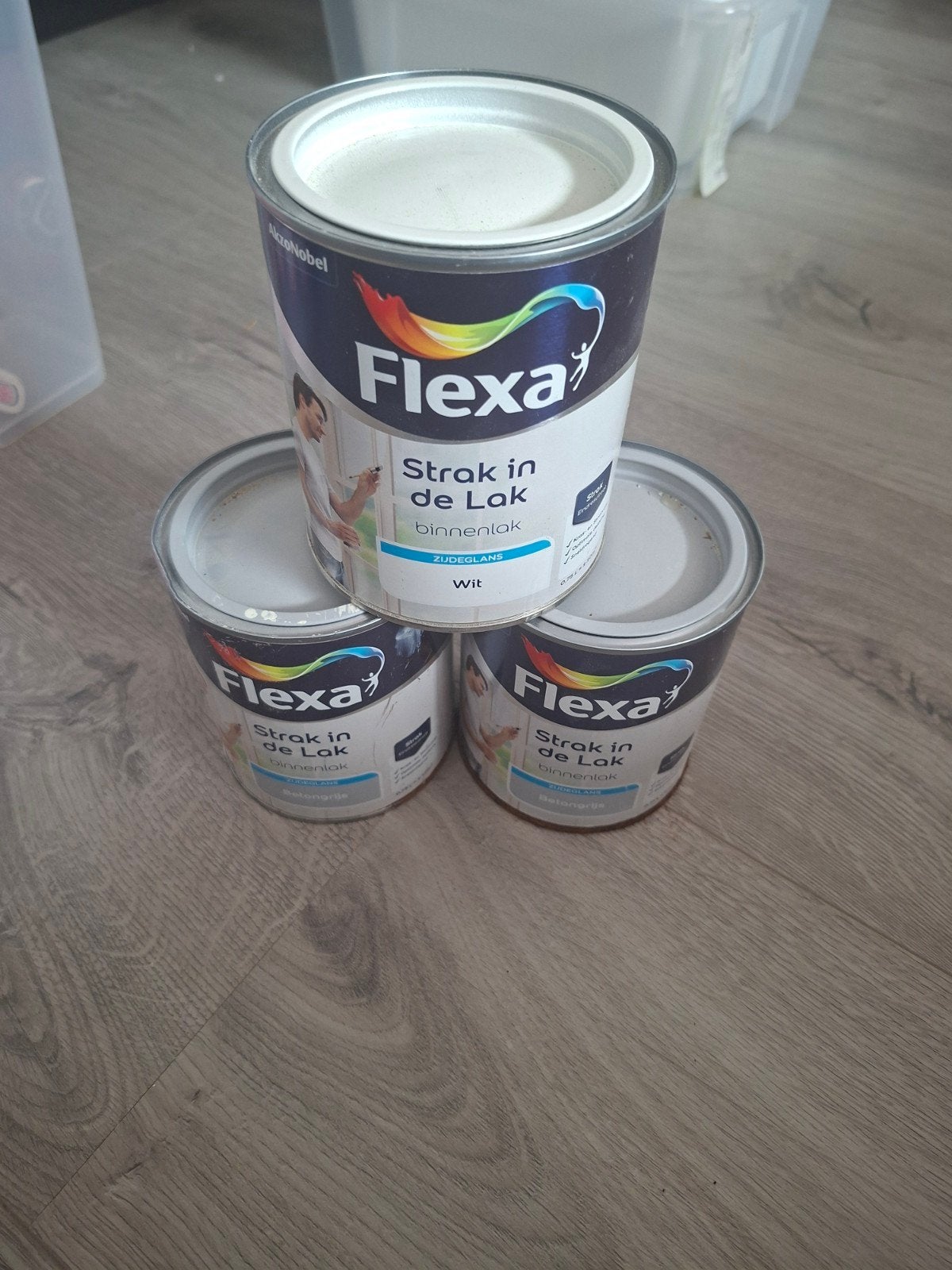 3x Flexa Strak in de Lak Binnenlak, Minder dan 5 liter, Ophalen, Nieuw, Lak
