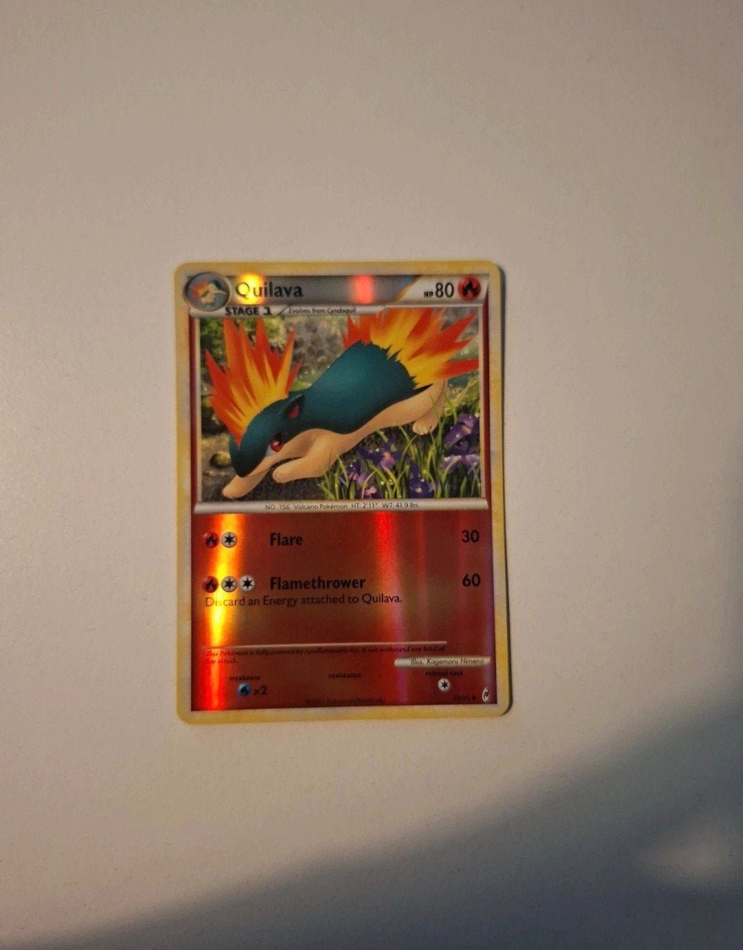Call of Legends - Quilava #49, Hobby en Vrije tijd, Verzamelkaartspellen | Pokémon, Ophalen of Verzenden, Zo goed als nieuw, Losse kaart